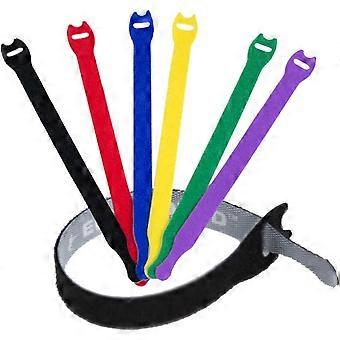 Attaches de câble réutilisables 1/2 « x 8 » pour la gestion des câbles et l’organisation des cordons - Pack 60 (Couleur)
