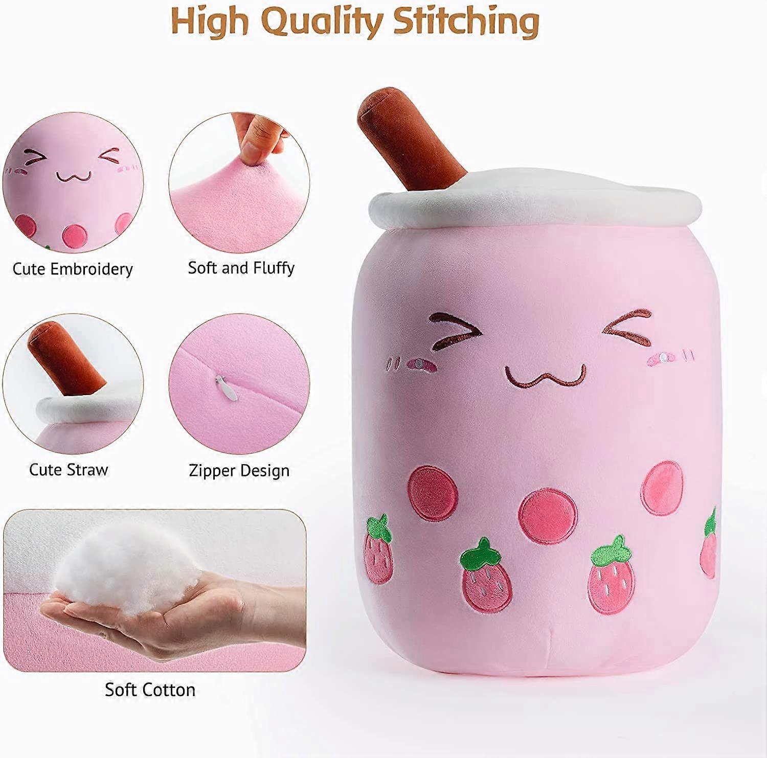 Peluche Bubble Tea – Coussin Kawaii 35 Cm En Forme De Tasse De Thé Au Lait, Oreiller Ultra-Doux Pour Déco Ou Câlins (Café Ou Vert)