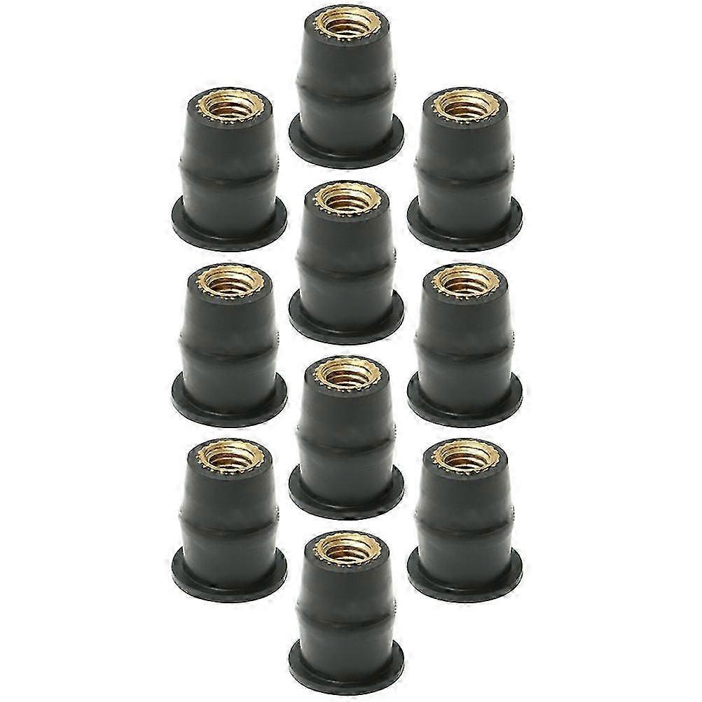 10Pcs Durable Motorcycle Windscreen Fixing Nuts, Black ABS Material