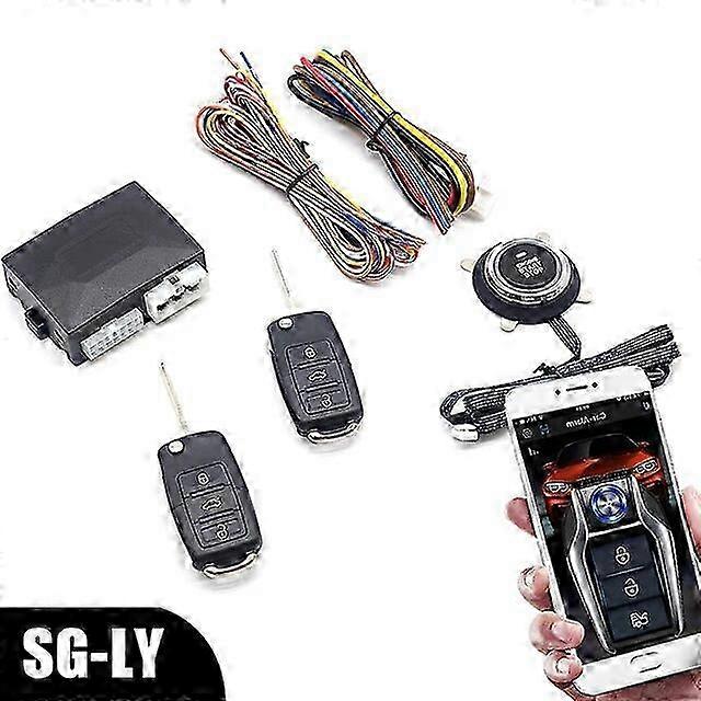 Compatible with smartphone control universal remote start kit for car start/stop keyless entry system one-button start system SG-LY