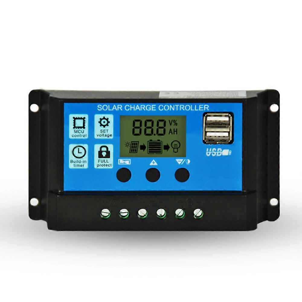 30A Solar Charge Controller 12V 24V Auto 4-Stage