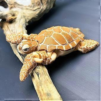 Realistic 3D Printed Turtle Statue, Plastic Aquarium and Desktop Decoration, Art Display, Christmas Gift