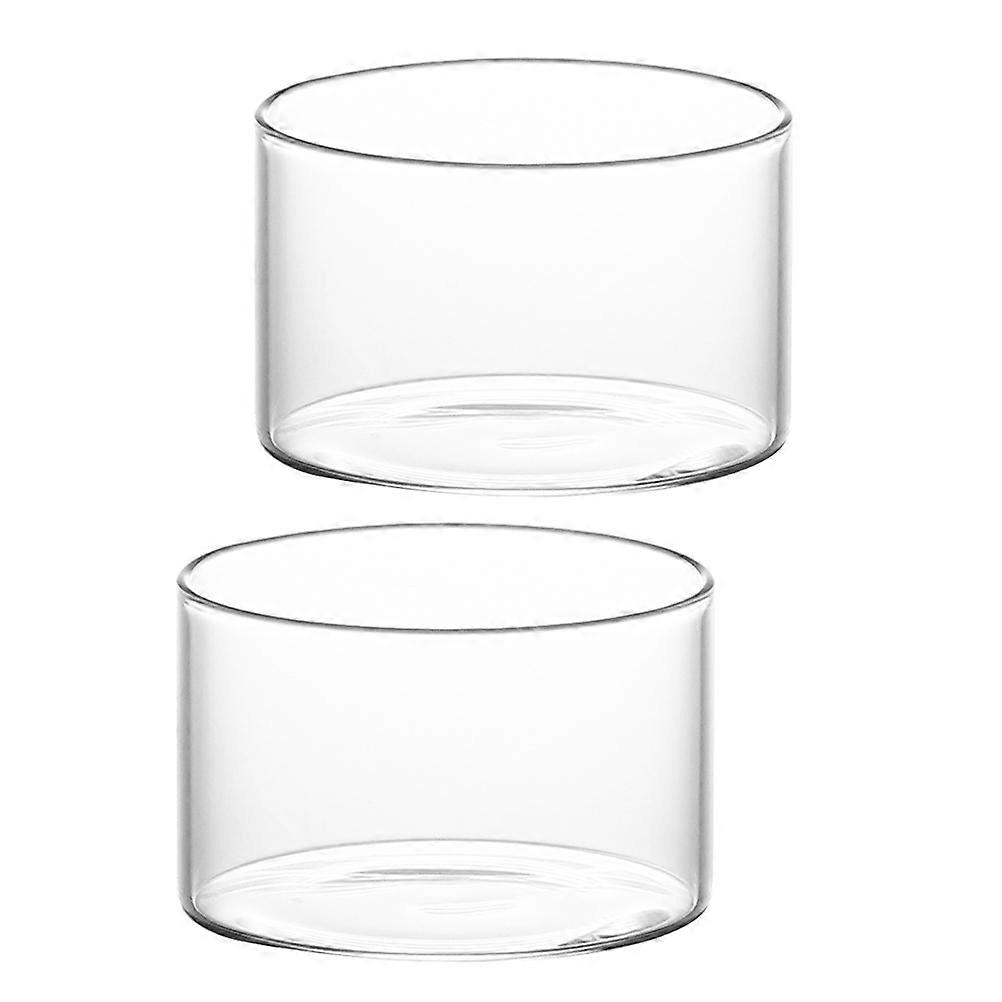 2Pcs Household Pudding Cups Multi-function Ice Cream Cups Transparent Yogurt Cups