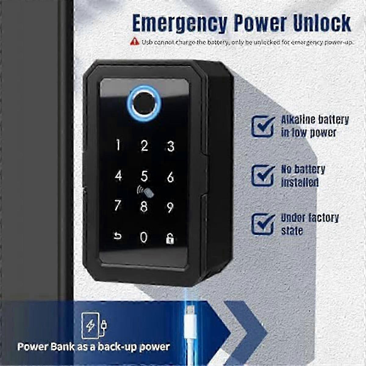 Smartkey Lock Box,Home Key Wireless Smartlock Box,Electronic Key Box App Digital Code Bluetooth Key Safe compatible with Host-B15_ynan2