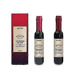 Red Wine Bottle Lip Glaze Dye Lip Liquid Lip Gloss Moisturizing No Fading Red Wine Bottle Lipstick Makeup Velv
