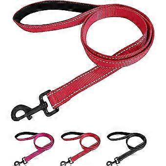 Laisse pour chien avec poignée rembourrée, 150 cm, en nylon réfléchissant résistant, pour chiens de petite et moyenne taille, Pet Leash-kyhh