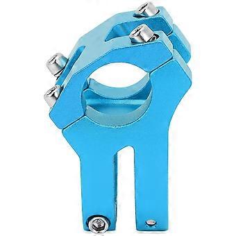 LUNJE 25.4x35MM Bike Handlebar Short Stem Riser Aluminum Alloy Bicycle Hollow StemBlue
