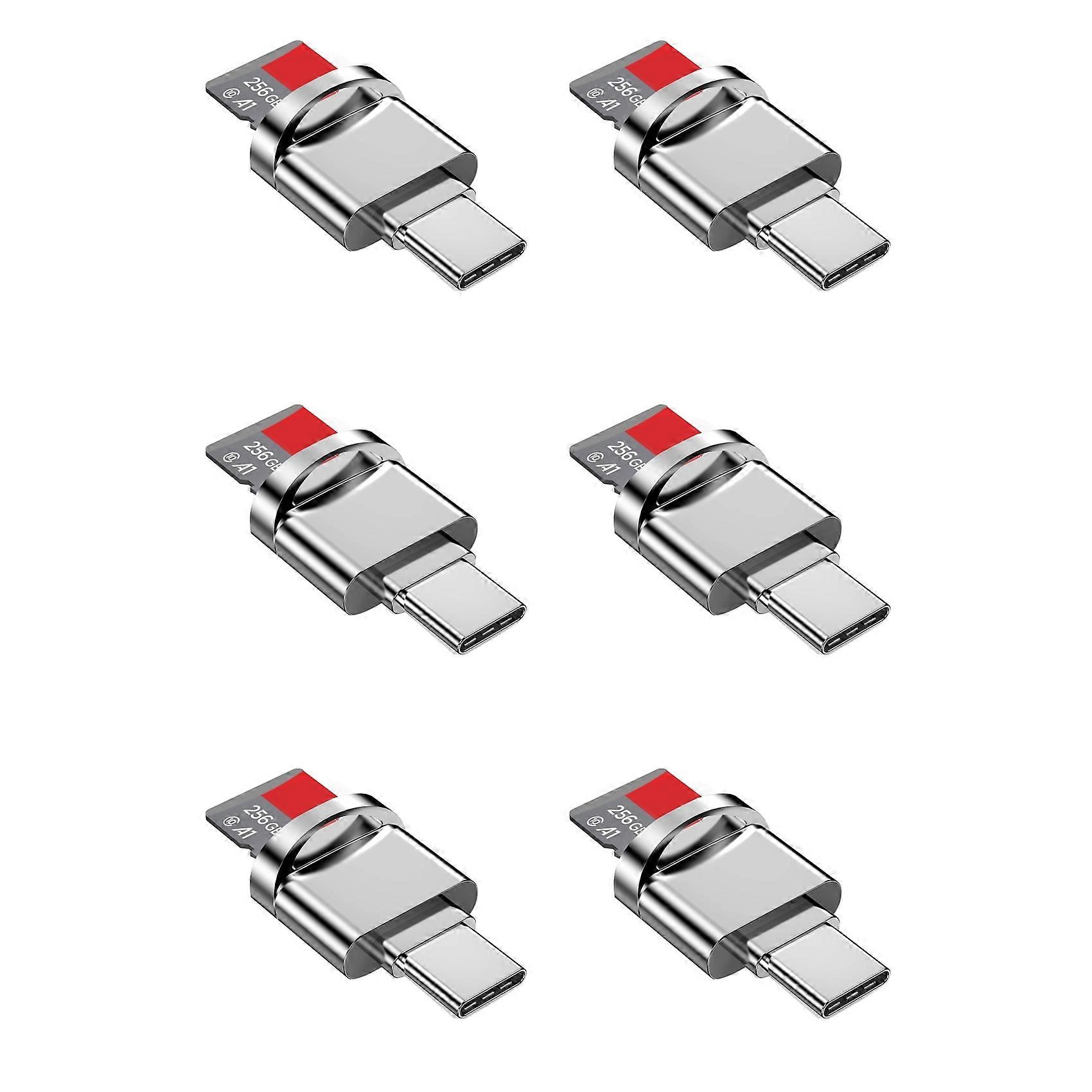 6X USB C OTG Micro SD/TF Card Reader-MUST Support OTG Function for Android Phone,B