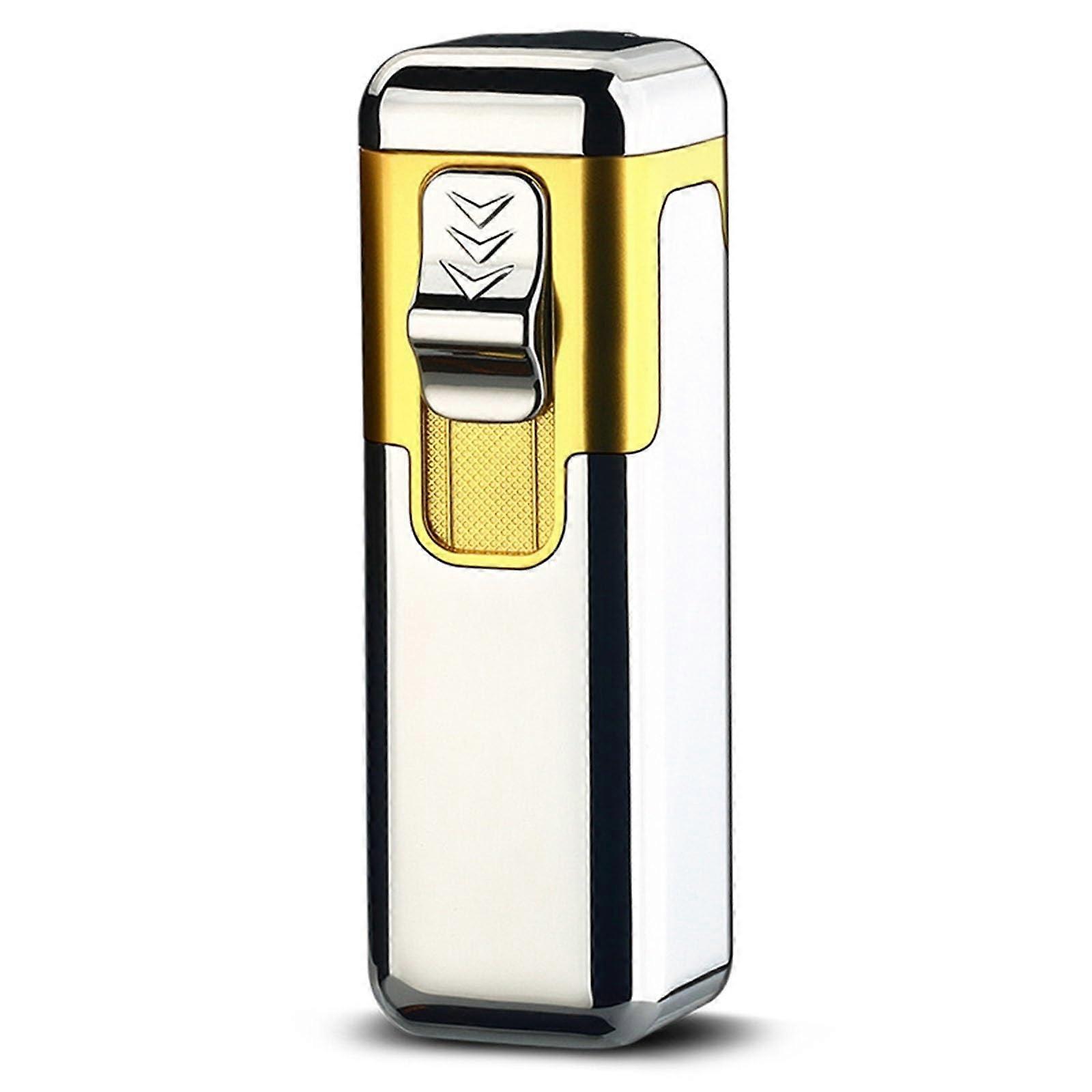Four Jet Flame Butane Torch Lighter White, Windproof Refillable Adjustable Heat Control for Camping