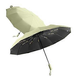 Matcha Green Windproof Travel Umbrella with WindResistant Frame and Compact Foldable Design