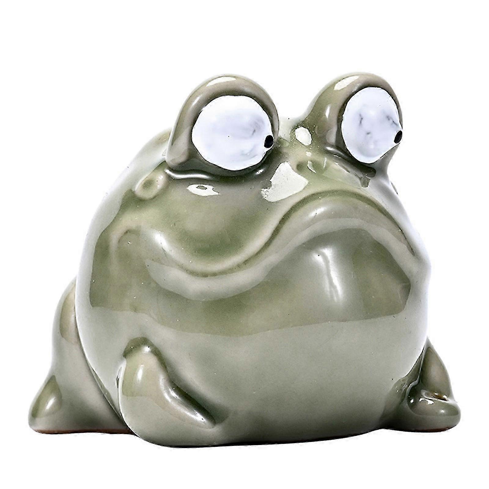 Light Green Ceramic Frog Incense Holder
