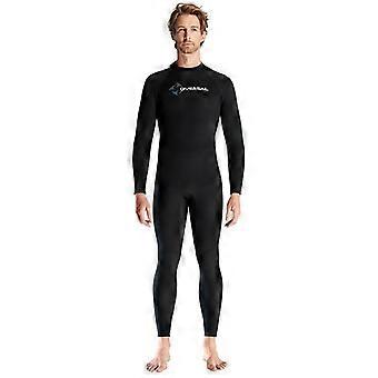 Mens 1.5mm Full Body Wetsuit Scuba Diving Snorkeling Surfing Swimming Warmth Protection Black Neoprene