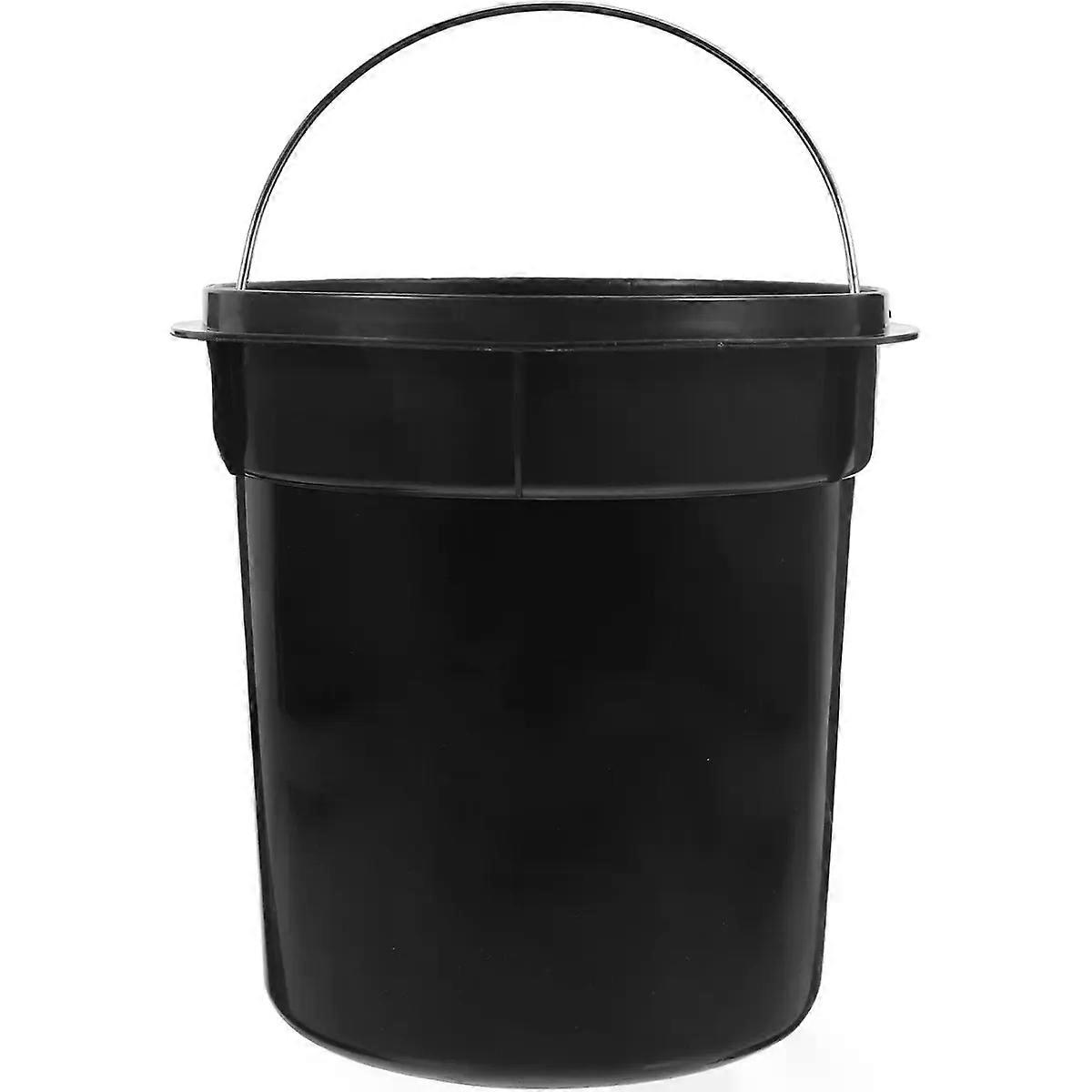 Can Liner Bucket Replacement Black Plastic with Handle