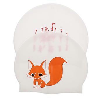 Cartoon Swim Cap Silicone Swimming Hats for Swimming Use 2Pcs Collection