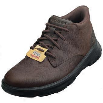 Skechers Slip-ins Arch Fit Garza Mens Casual Boots in Red Brown
