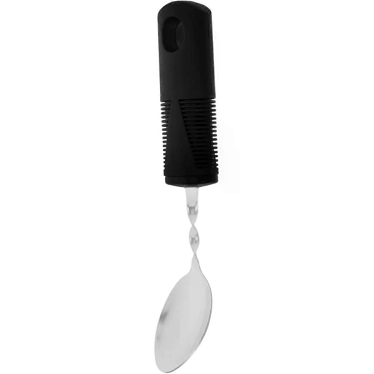 Weighted Bendable Spoon for Disabled Adults and Elderly, Black