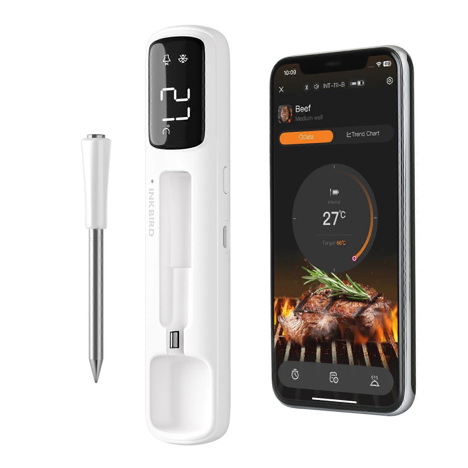 Mini vleesthermometer, draadloos, 1 seconde snelle reactie, bluetooth