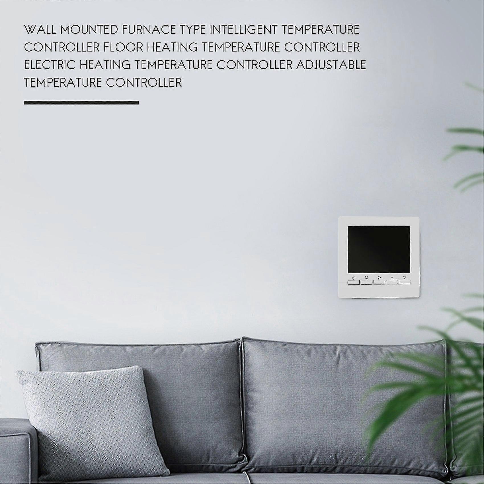 Weekly Programmable Gas Boiler Heating Thermostat Blue Temperature Regulator Compatible with Boilers