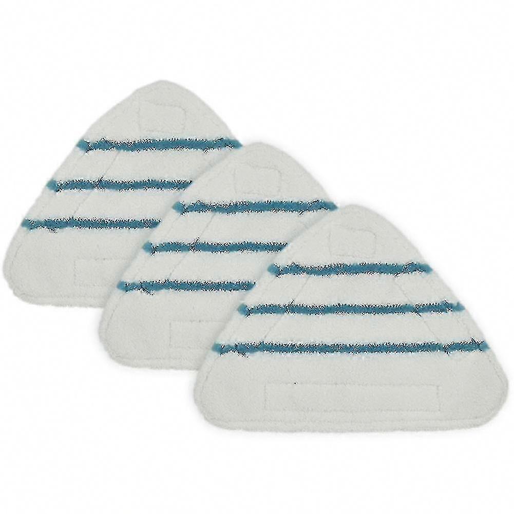 3pcs Washable Triangle Microfiber Mop Pads for Floor Cleaning - Reusable Replacement Heads