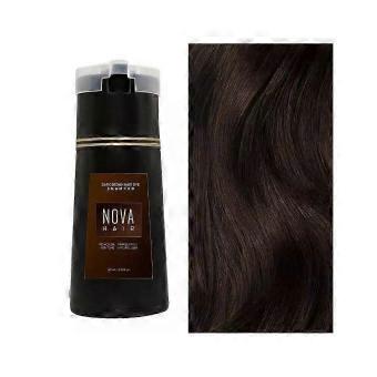 2pcs Dark brown Nova Hair Dye Shampoo, Nova Hair Instant Dye Shampoo,Hair Color Shampoo for Hair