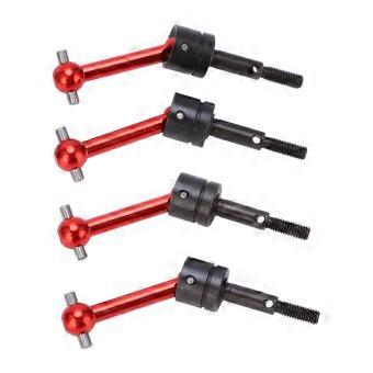 4Pcs Metal Universal Drive Shaft CVD 70mm for Tamiya TT02 1/10 RC Car Upgrade PartsRed