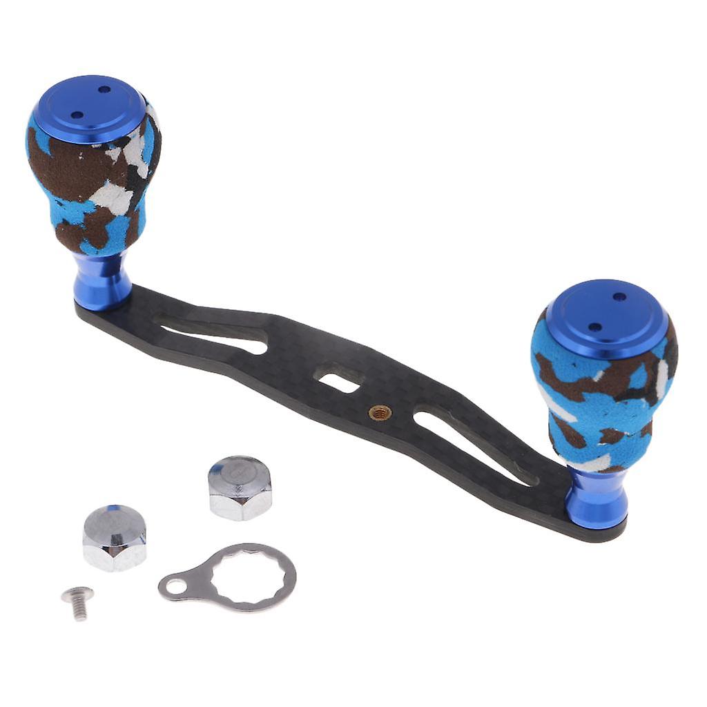 Carbon Fiber Fishing Reel Handle and Knob Baitcasting Reel Replacement Blue