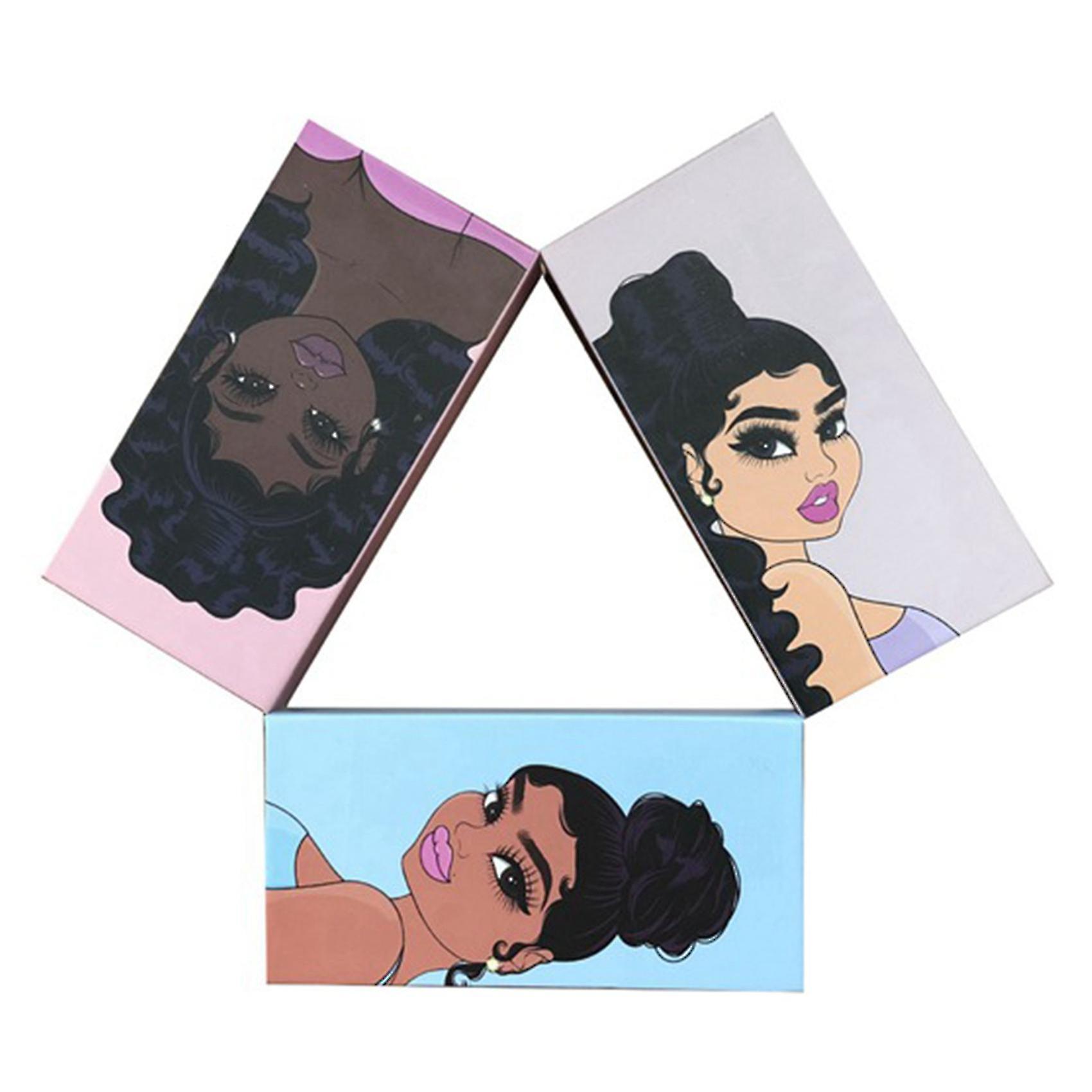 6pcs Lash Boxes Eyelash Pack Empty Lash Case 25mm Lash Boxes Pack