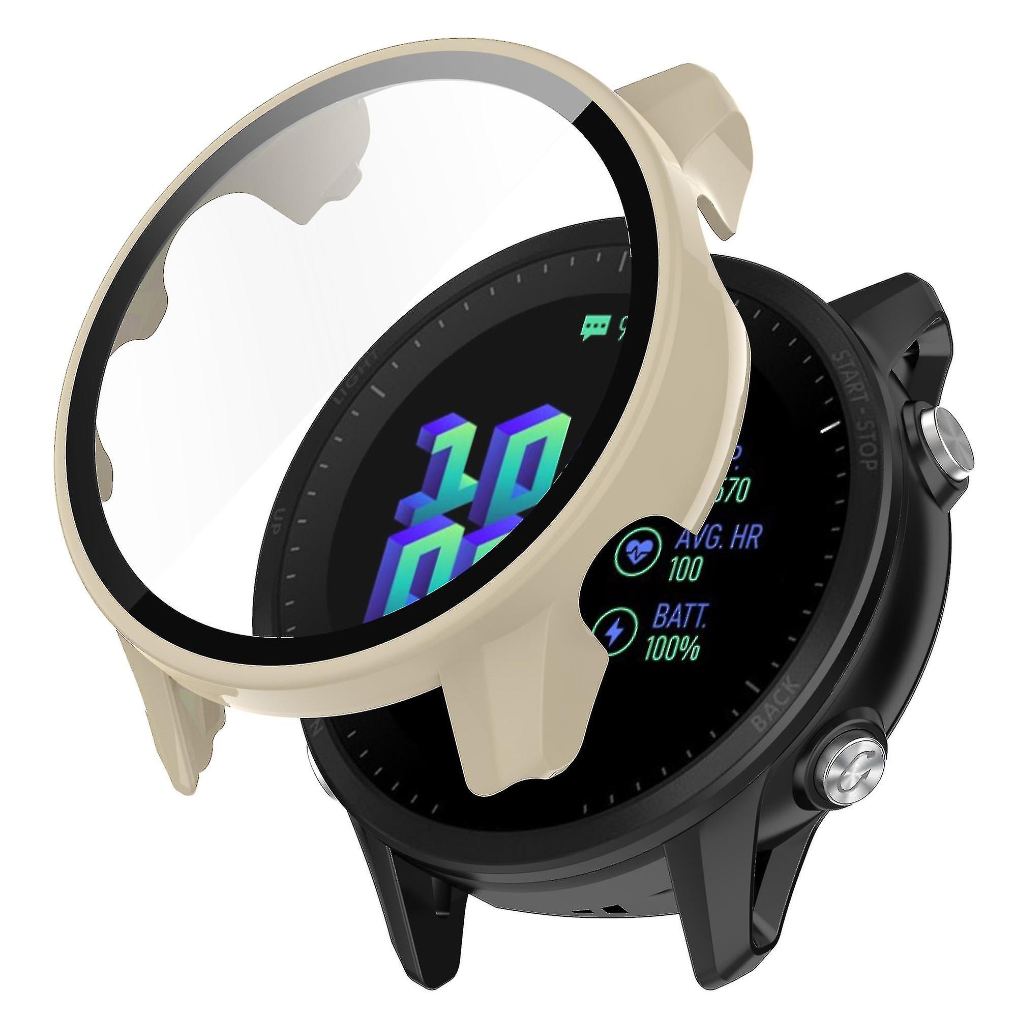 Para Garmin Forerunner 955 Proteção Total Hard Pc Watch Case Cover com protetor de tela de vidro temperado