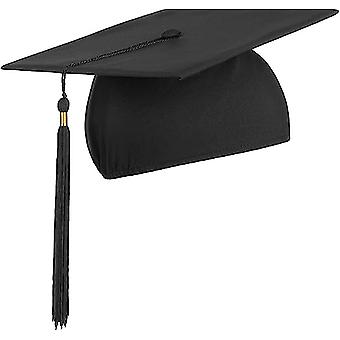 Graduation Cap - Studenthatt for oppgradering ved universitet eller videregående skole Baccalaureate - svart studenthatt, en størrelse 54 cm - 61 cm