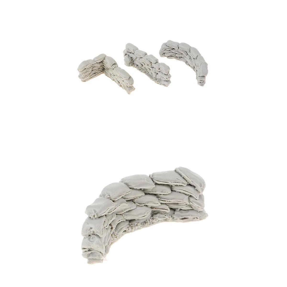 4Pcs 1/35 résine soldat scénario accessoires sac de sable murs kit de combinaison