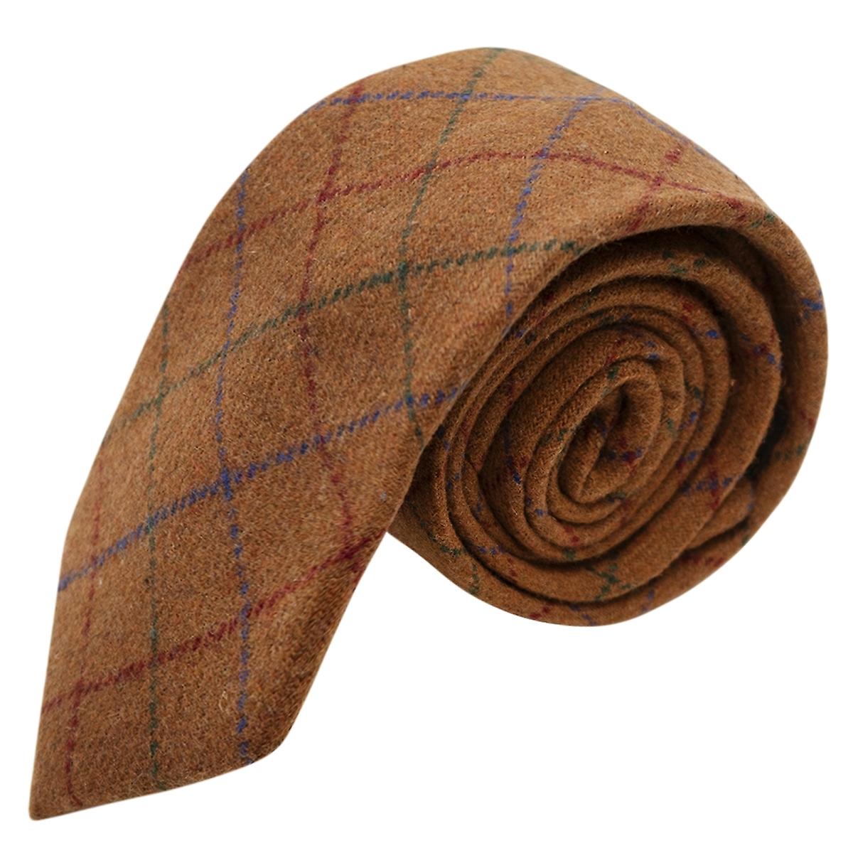 Heritage Check Rustic Brown Tie
