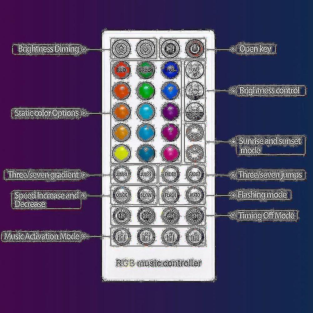 Dc5-24v Bluetooth Led Controller+40 Keys Remote Control App Control And ...
