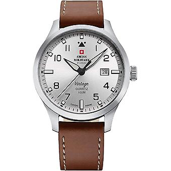 Wristwatch round with leather strap Men's Watch Analog Quartz with Cowhide Bracelet SM34078.05