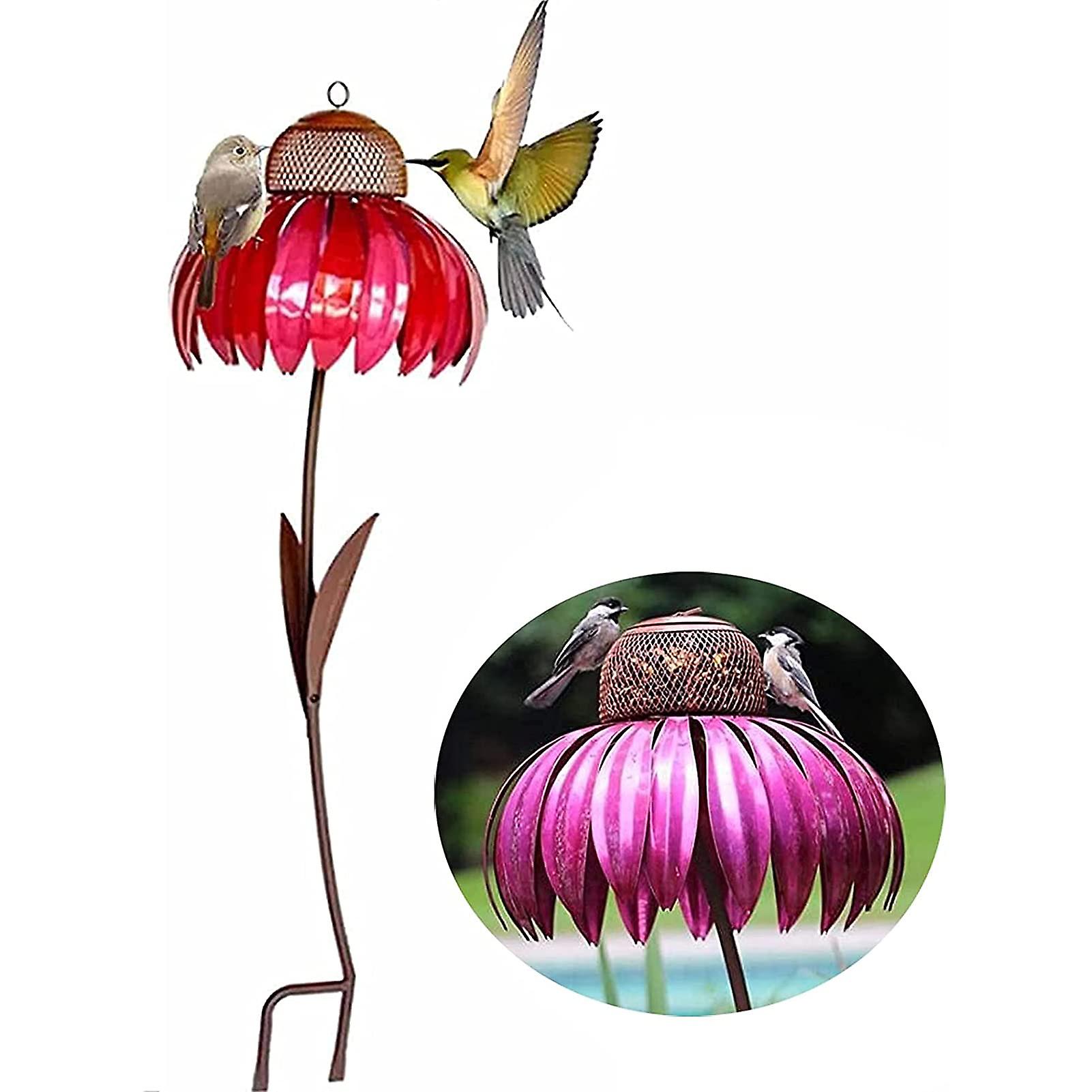 Flower Design Bird Feeder, Easy Open, Sturdy ABS for Small Birds