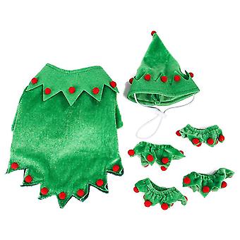 Hond Elf Kostuum Met Hoed Xmas Elf Huisdier Outfit Voor Puppy Kitten Kleine Katten Honden