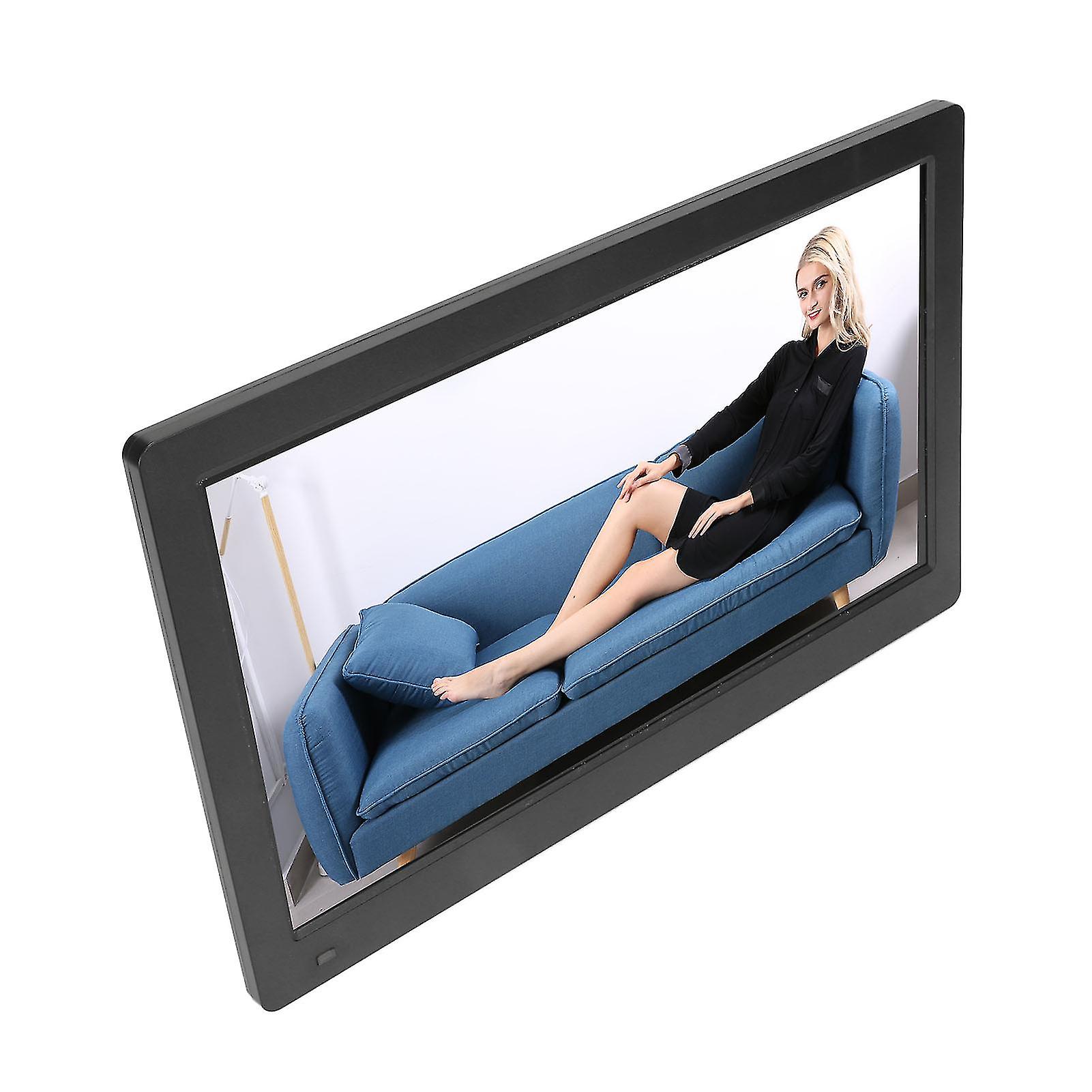 15.6in Digital Photo Frame with Remote Control 1920x1080 IPS Support USB HD Multimedia Interface MMC Storage Card US Plug