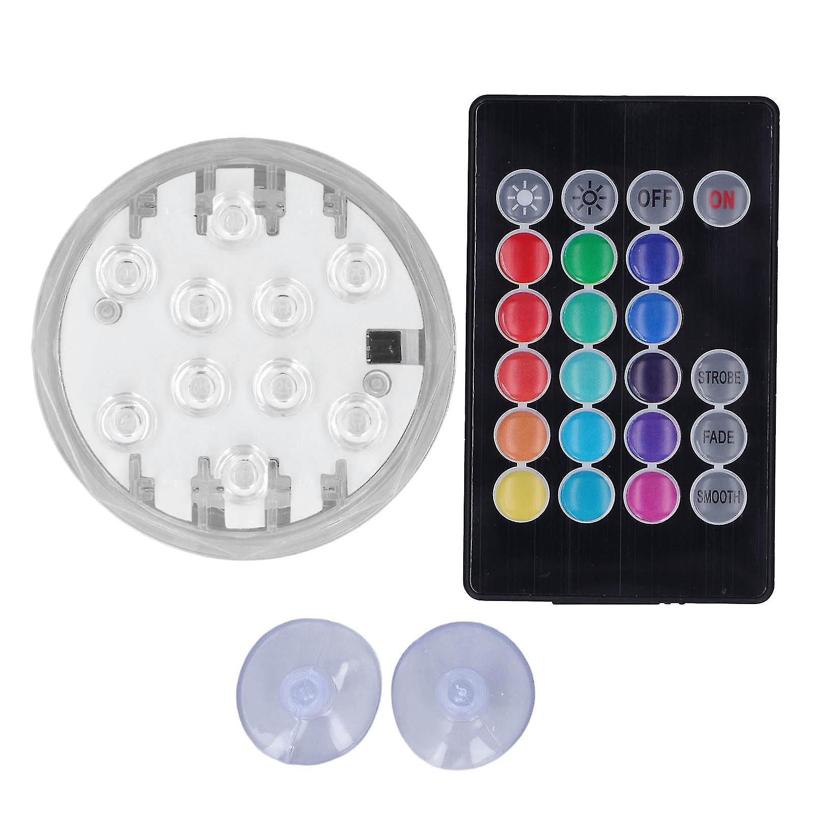 RGB Submersible LED Spotlight with Remote Control, IP68 Waterproof, for Aquarium and Pond
