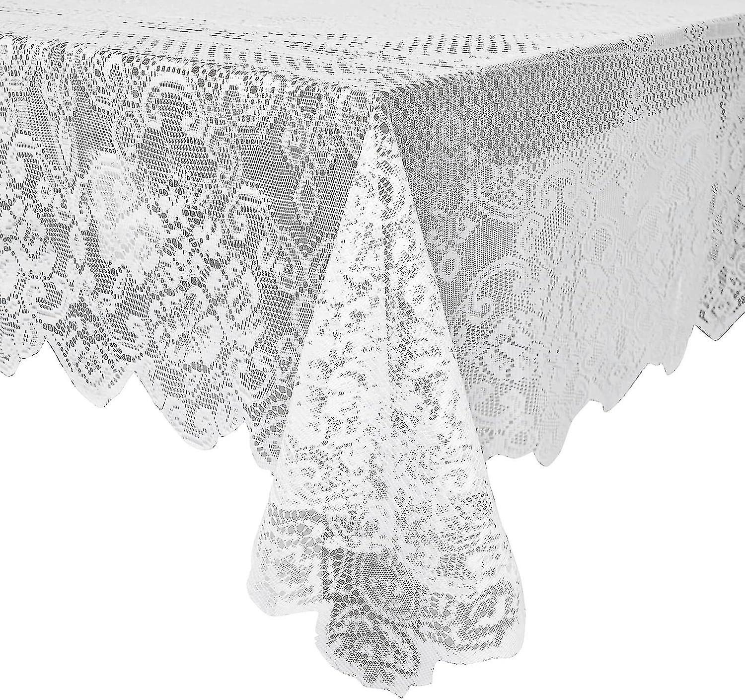 Spooky Rectangular Lace Tablecloth - 137x183 Cm White Design