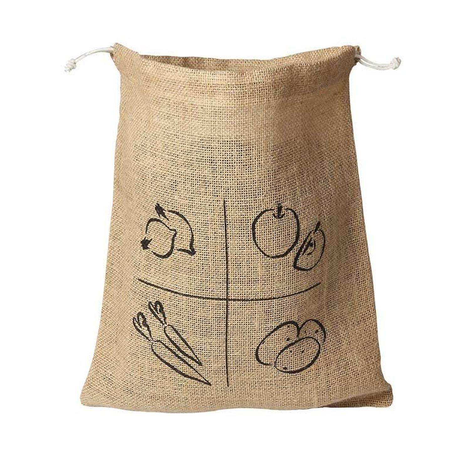 2 jute bags 35 x 30 cm