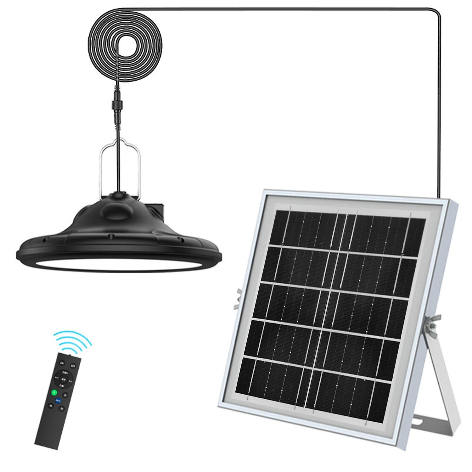 Neoglint UFO Solar Powered 100 LEDs Pendant Light Hanging Outdoor Lamp with Controller Dual Operated