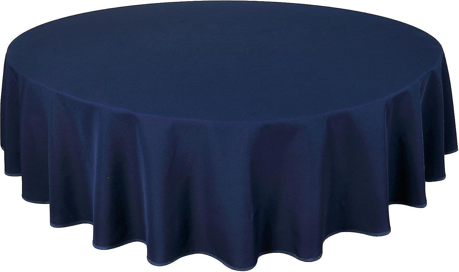 Heavy Quality Tablecloth, Easy Care, Round 140 Cm Uni Blue