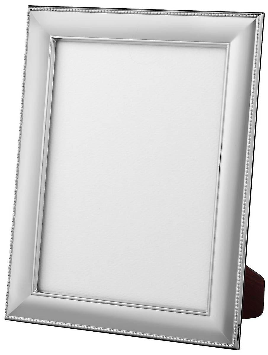 Orton West Beaded Edge Sterling Silver 8 x 6 Photo Frame - Silver