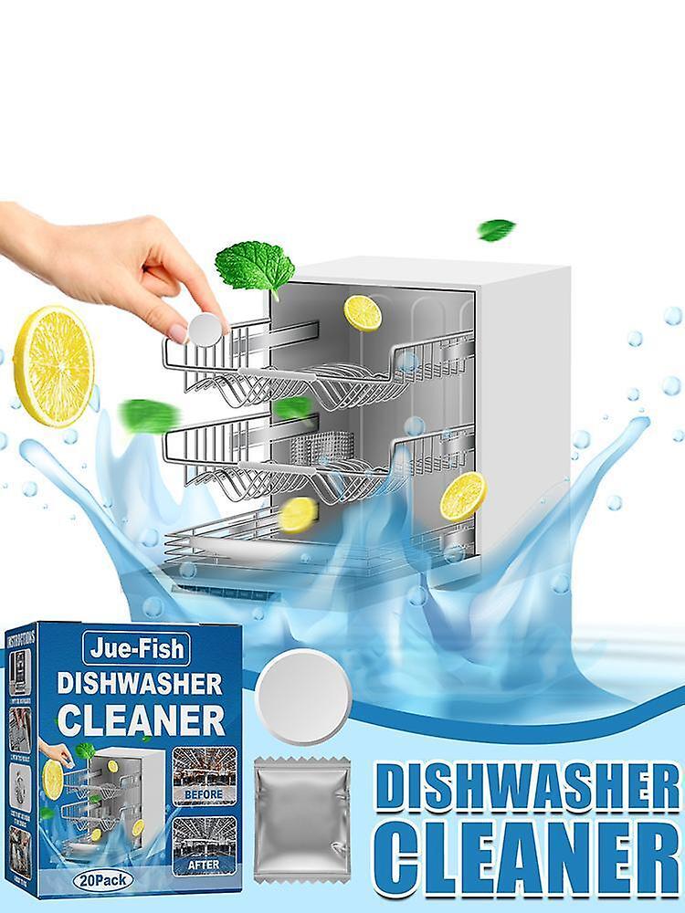 20 Pack Dishwasher Cleaner And Deodorizer Tablets Deep Cleaning Descaler Pods