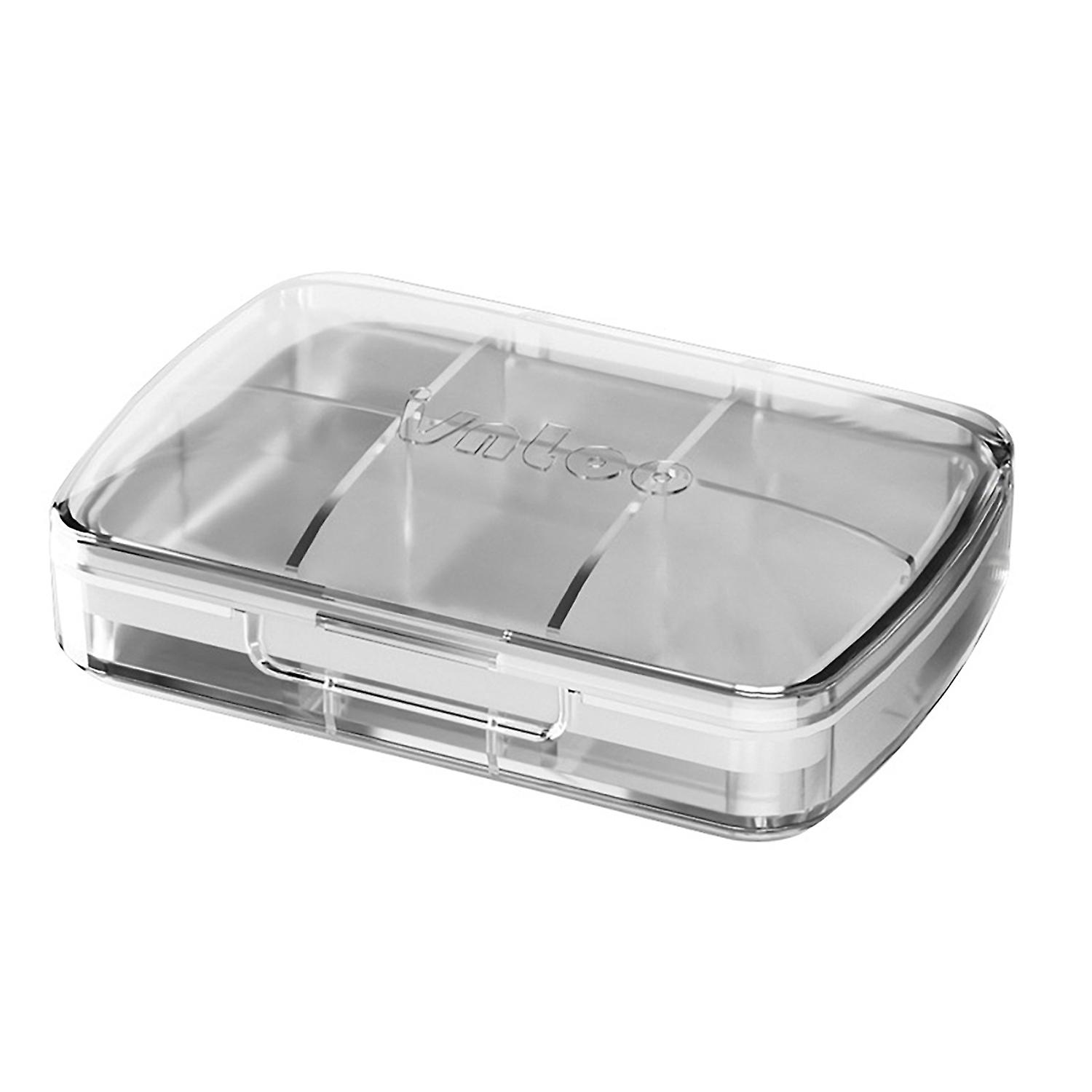 4/6 Grids Pill Organizer Lid Moistureproof Good Sealing Visible Design Daily Mini Tablet Sealed Orga