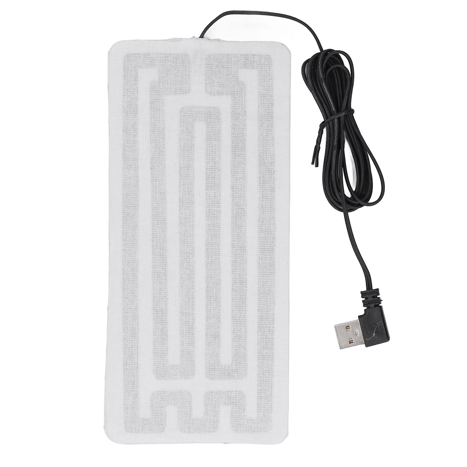 Film chauffant USB 7,5 x 3,5 pouces, en fibre de carbone, sûr et durable, lavable en machine, coussin chauffant USB pour la taille et le corps, hiver