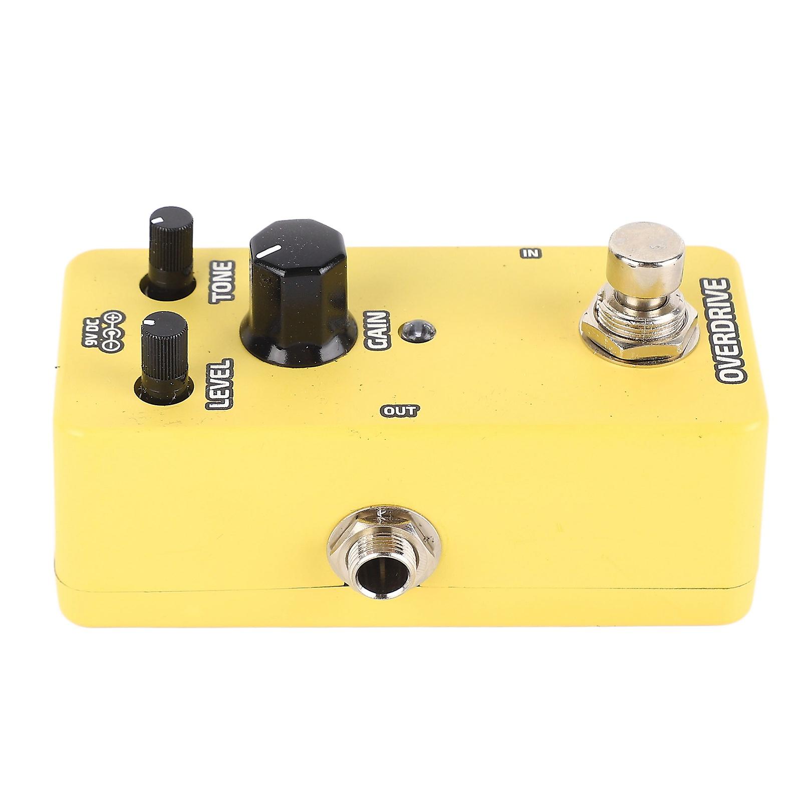 Electric Guitar Effects Pedal Single Block Mini Modulation Amplifier Simulation Pedal Yellow Overdrive