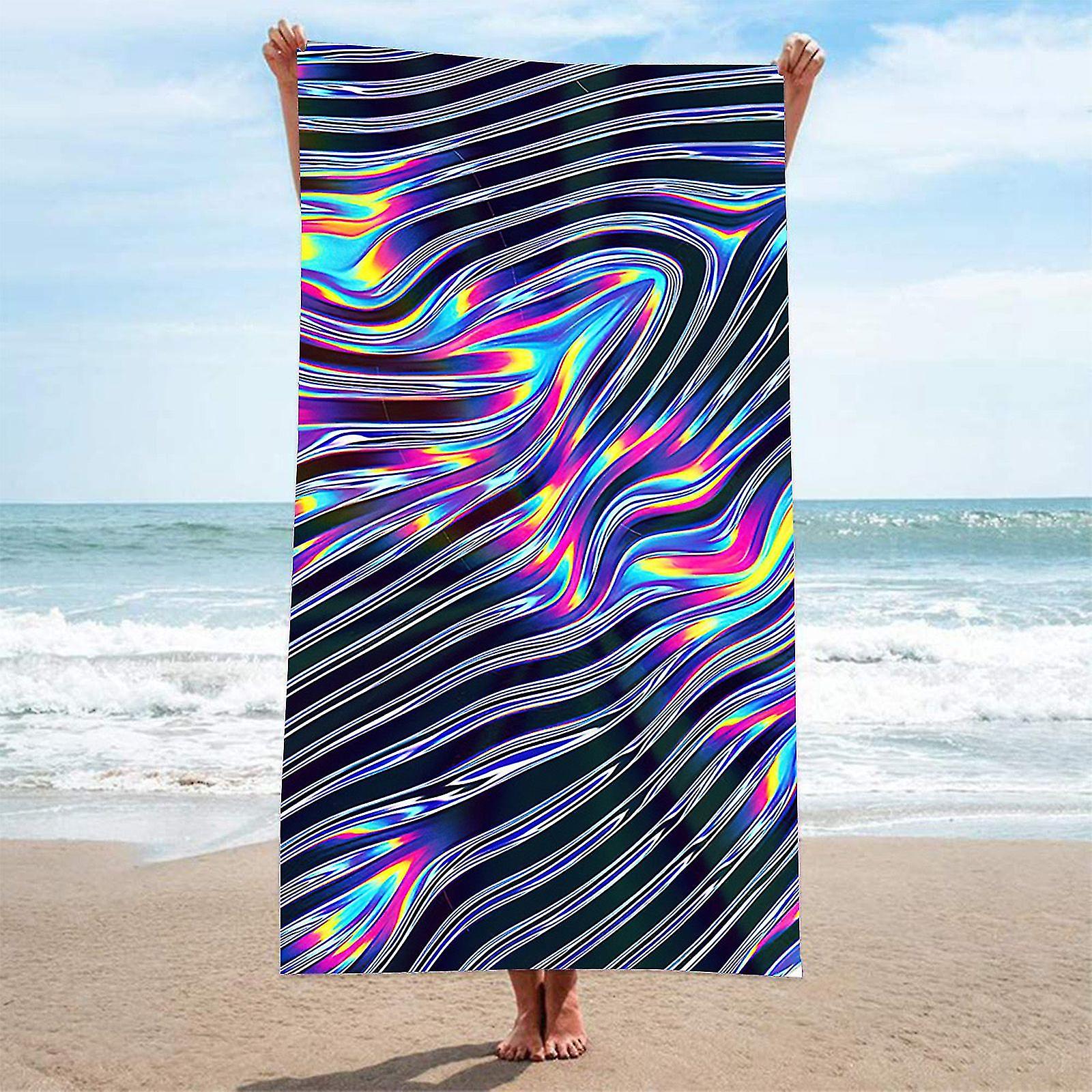 Beach Towel Microfibre Towel Stripe Series Microfiber Towels Large Bath Towels Beach Towels-yu