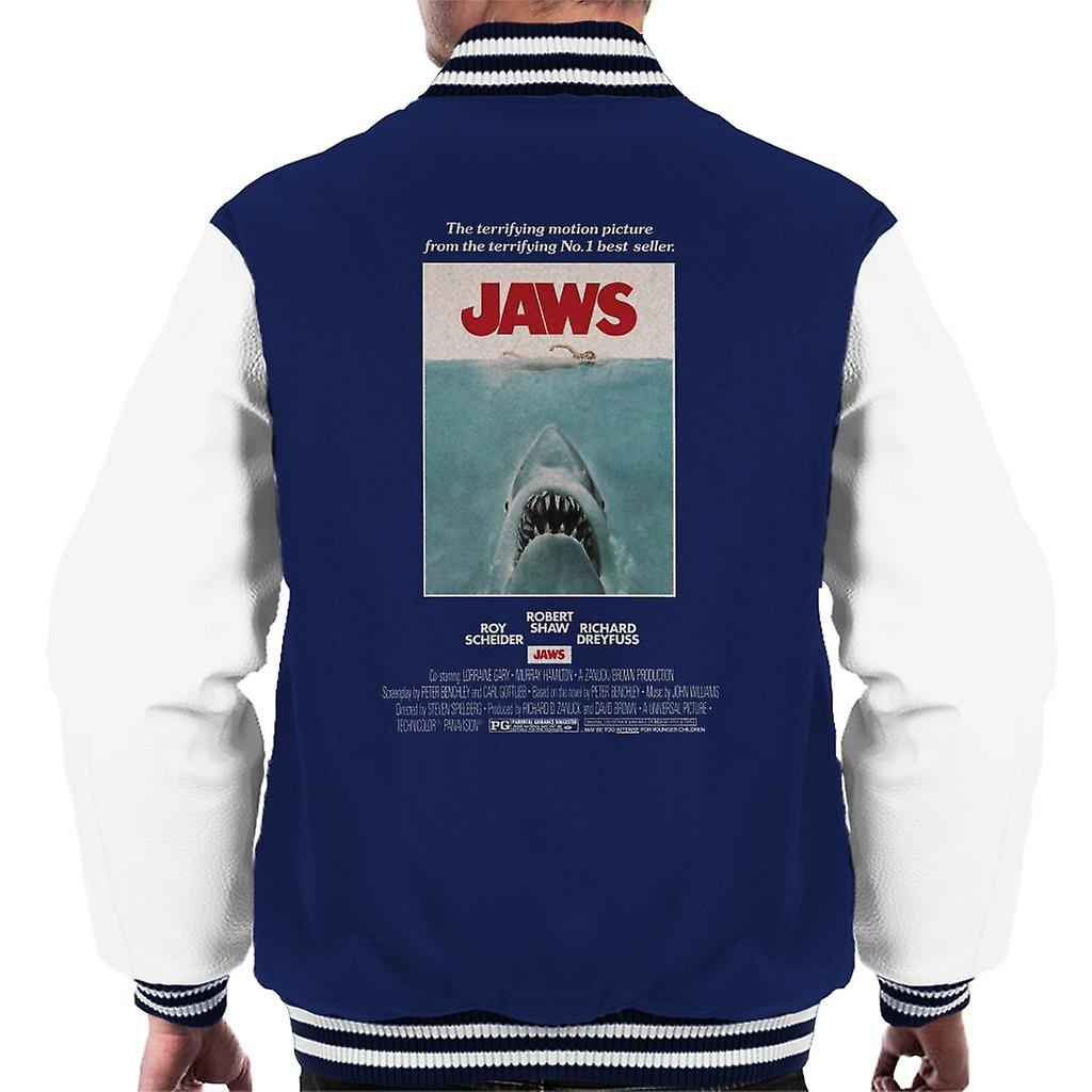Jaws Movie Poster Men's Varsity Jacket