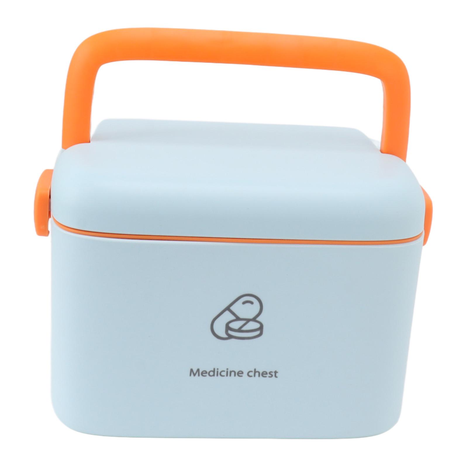 Large Medicine Storage Box Organizer Container Family Emergency Medicine Case with Removable Tray Type A 