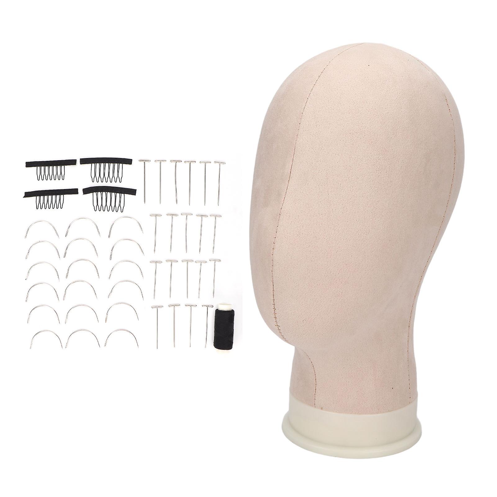 118 Inch Canvas Wig Mannequin Head with Pins